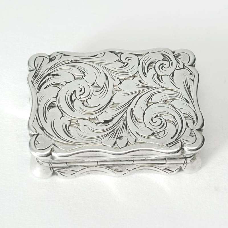 Victorian Sterling Silver Vinaigrette By Edward Smith Birmingham 1854