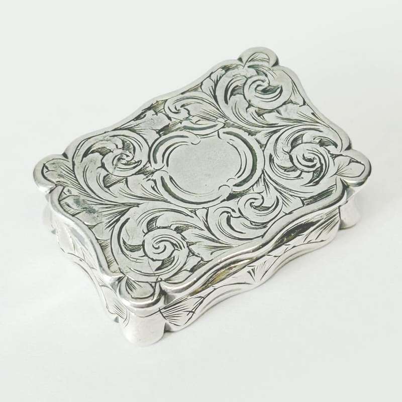 Victorian Sterling Silver Vinaigrette By Edward Smith Birmingham 1854
