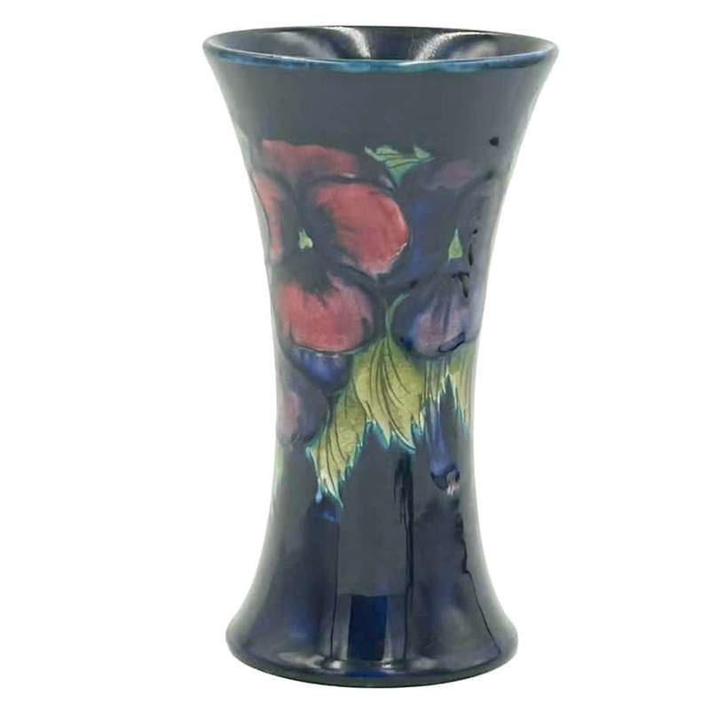 William Moorcroft Pansy Vase C1925