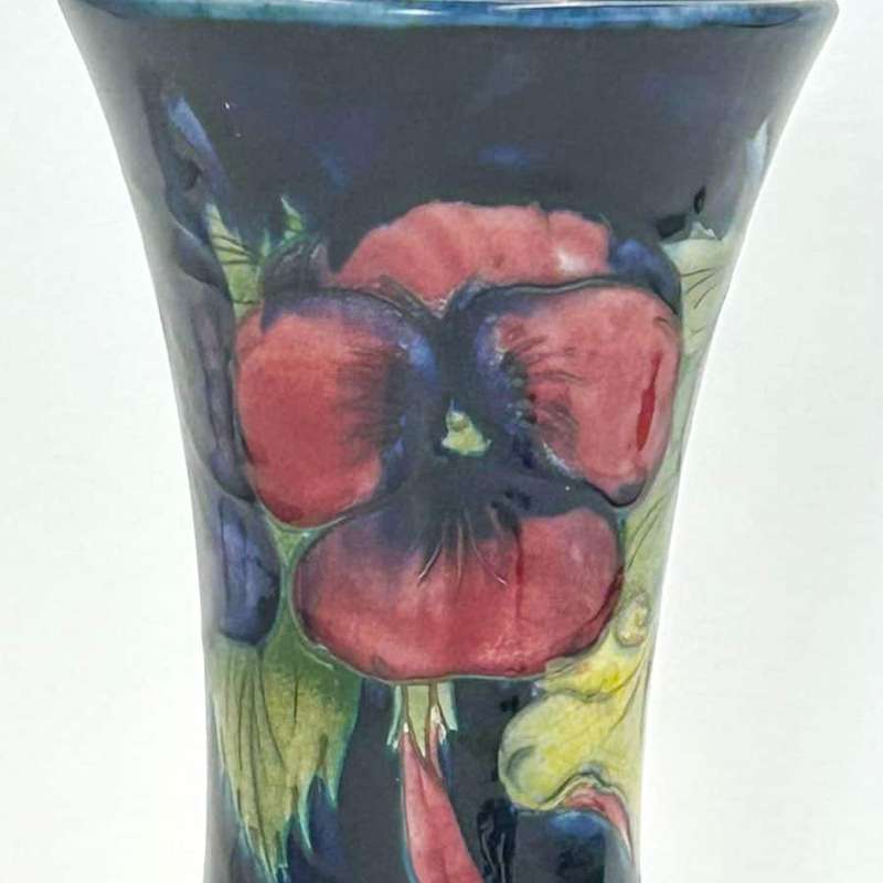 William Moorcroft Pansy Vase C1925