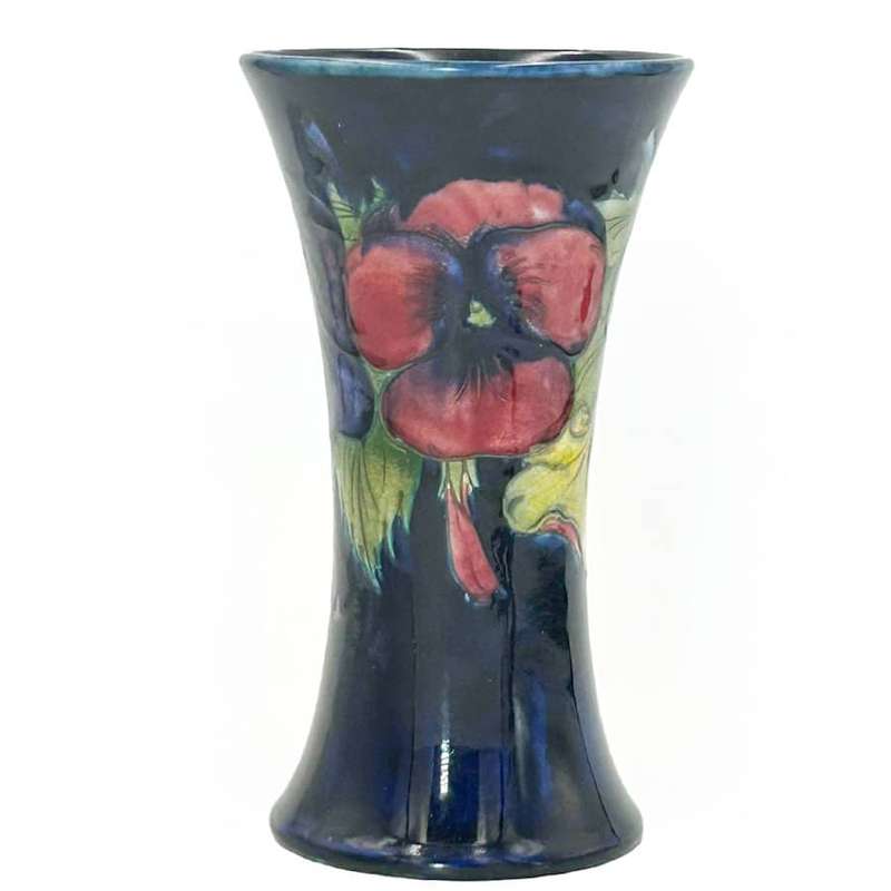 William Moorcroft Pansy Vase C1925