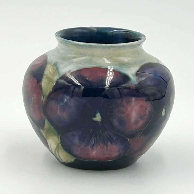 William Moorcroft Pansy Vase C1914