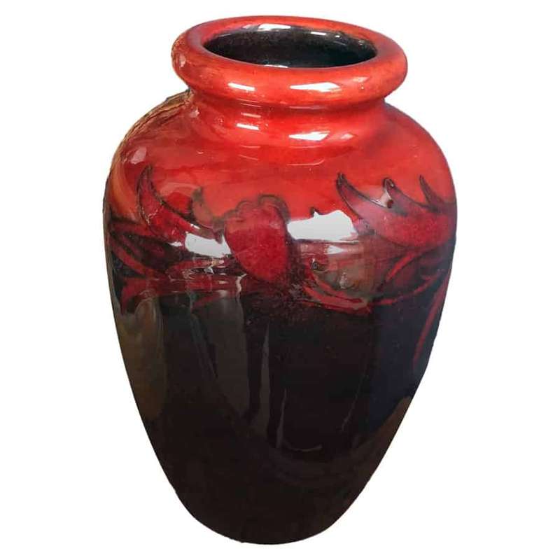 William Moorcroft Flambe Wisteria Vase C1928