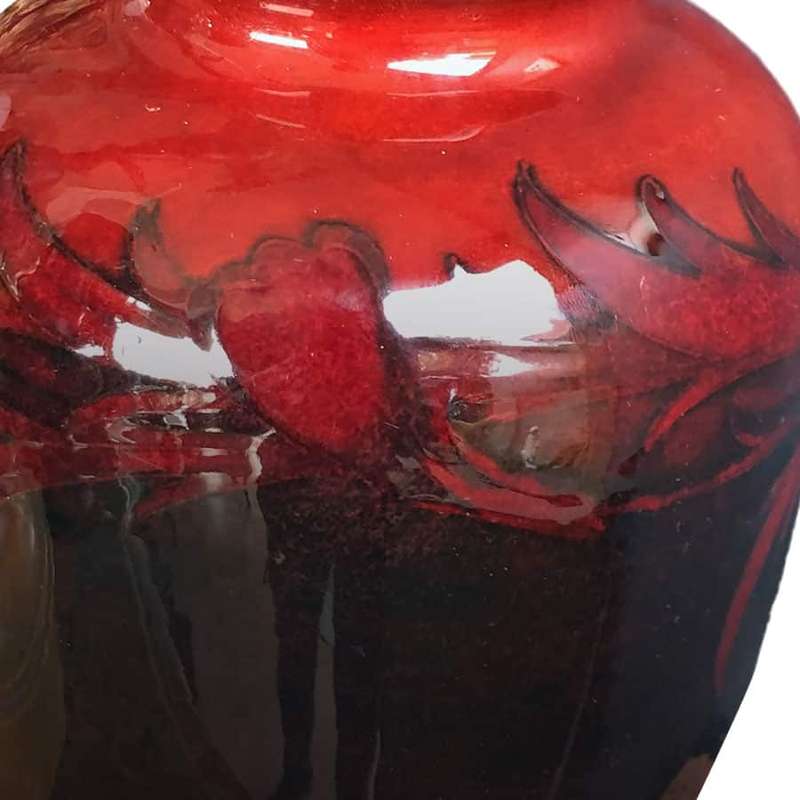 William Moorcroft Flambe Wisteria Vase C1928