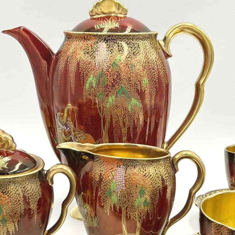 Carlton Ware Rouge Royale New Stork Coffee Service