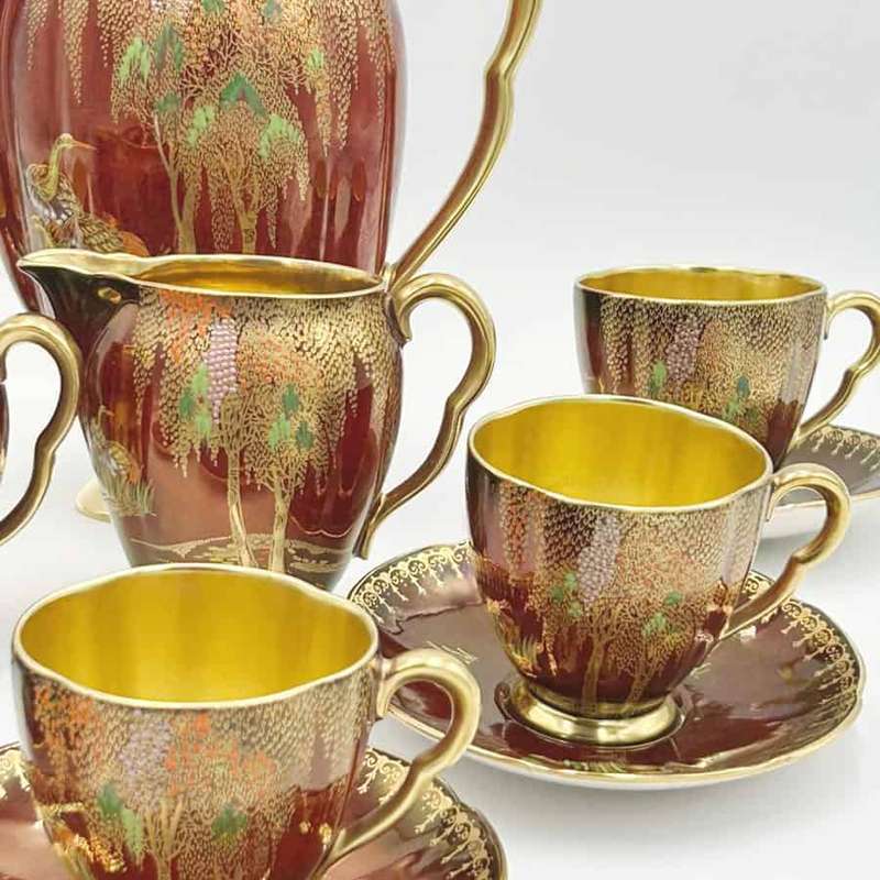 Carlton Ware Rouge Royale New Stork Coffee Service
