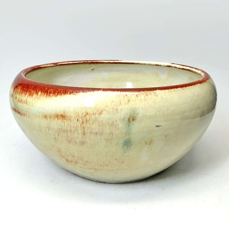 Linnware Pottery Brown To Ochre Vase