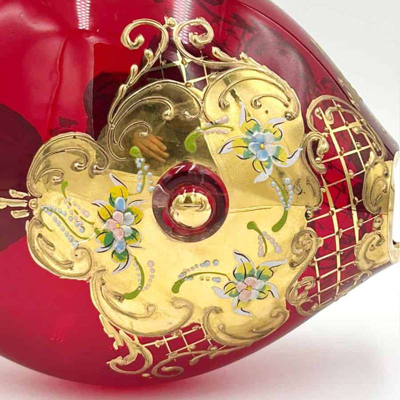 Murano Red And Gold Years Large Fish