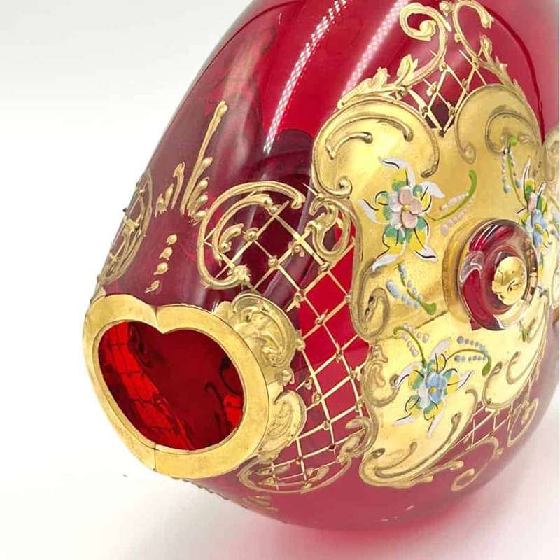 Murano Red And Gold Years Large Fish