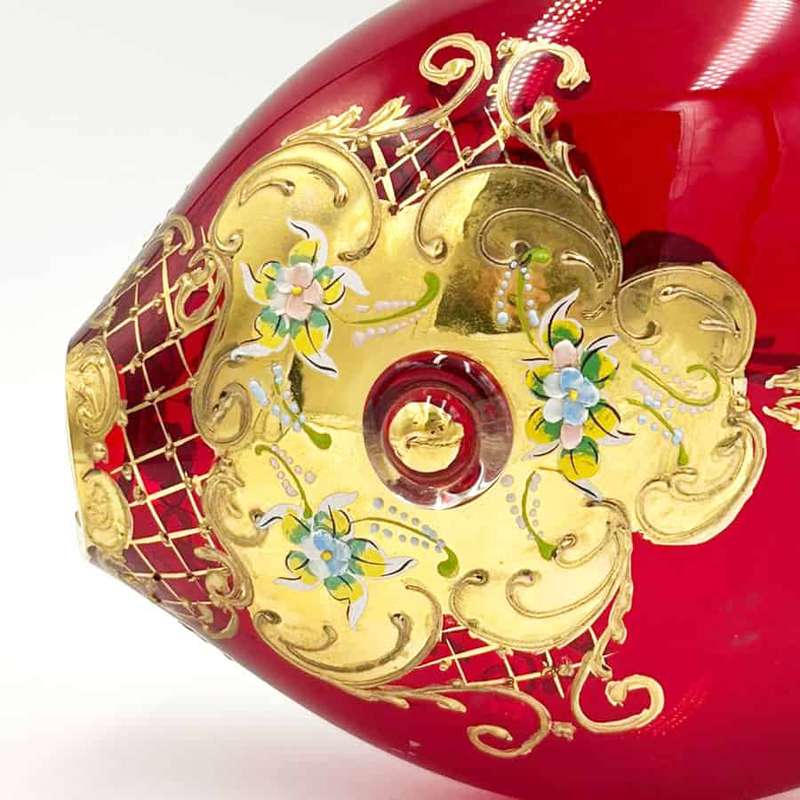 Murano Red And Gold Years Large Fish