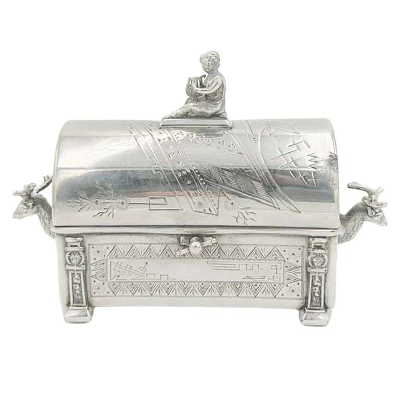 Silver Plated Reed And Barton Jewellery Casket C1890