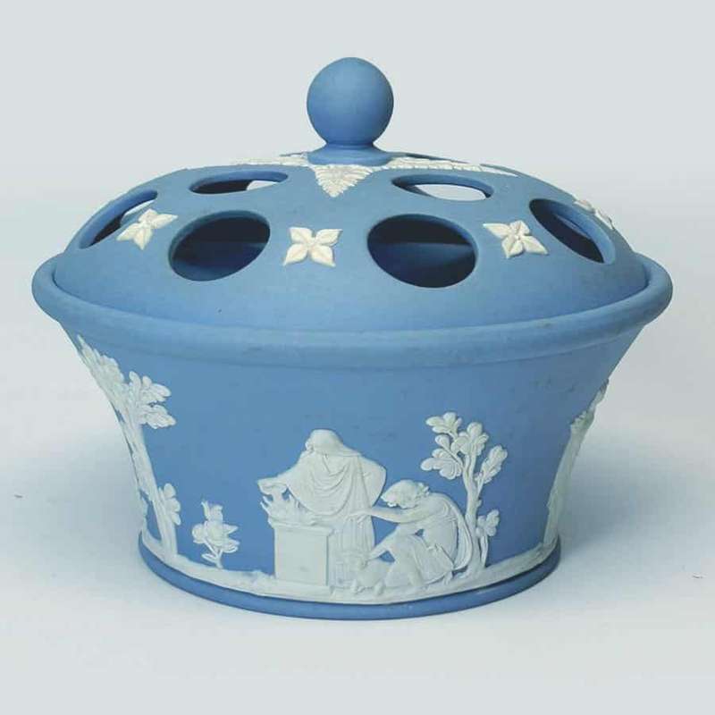 Wedgwood Jasper Ware Maiden Potpourri And Cover