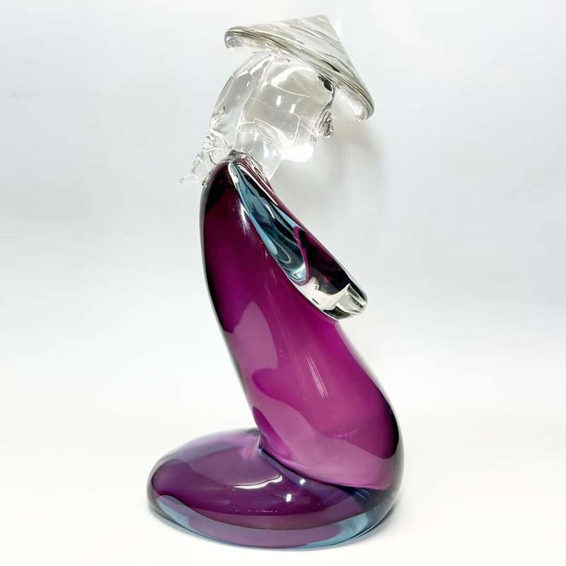 Archimede Seguso Large Murano Glass Chinese Man 20th