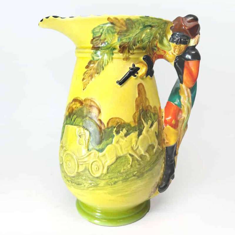 Burleigh Ware Masked Highway Man Dick Turpin Jug 1930