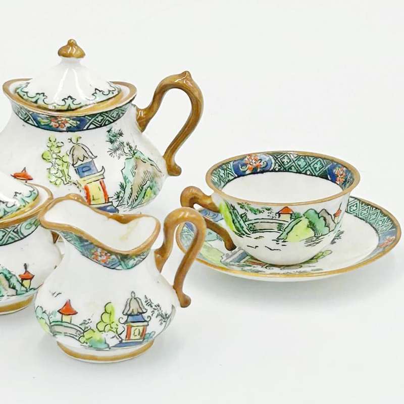 Crown Staffordshire Miniature Dolls House Tea Service  C1930