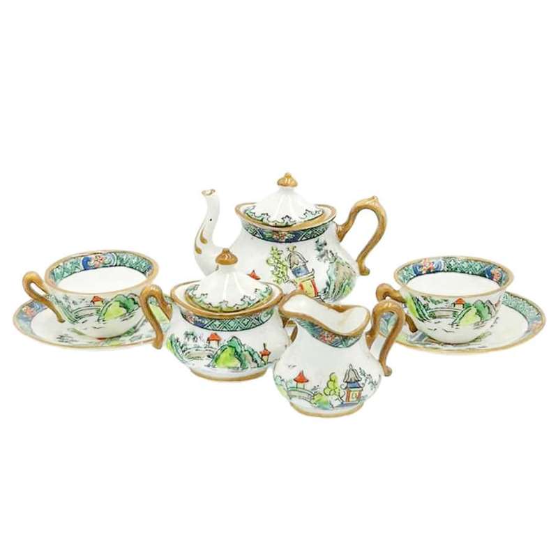 Crown Staffordshire Miniature Dolls House Tea Service  C1930