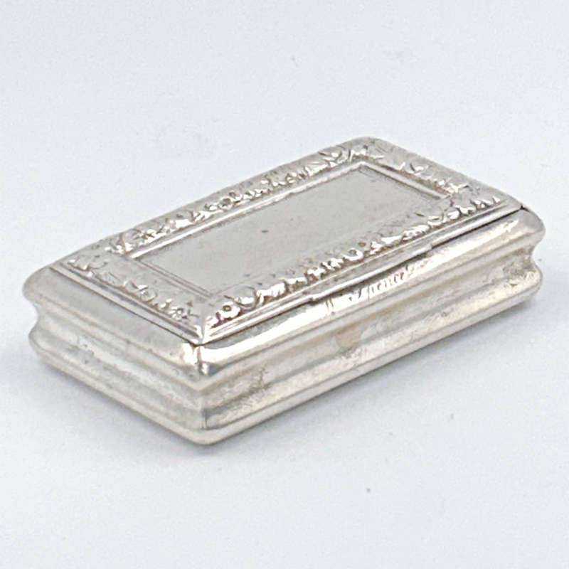 George the Third Hallmarked Silver Snuff Box  Birmingham 1818 to 1819 