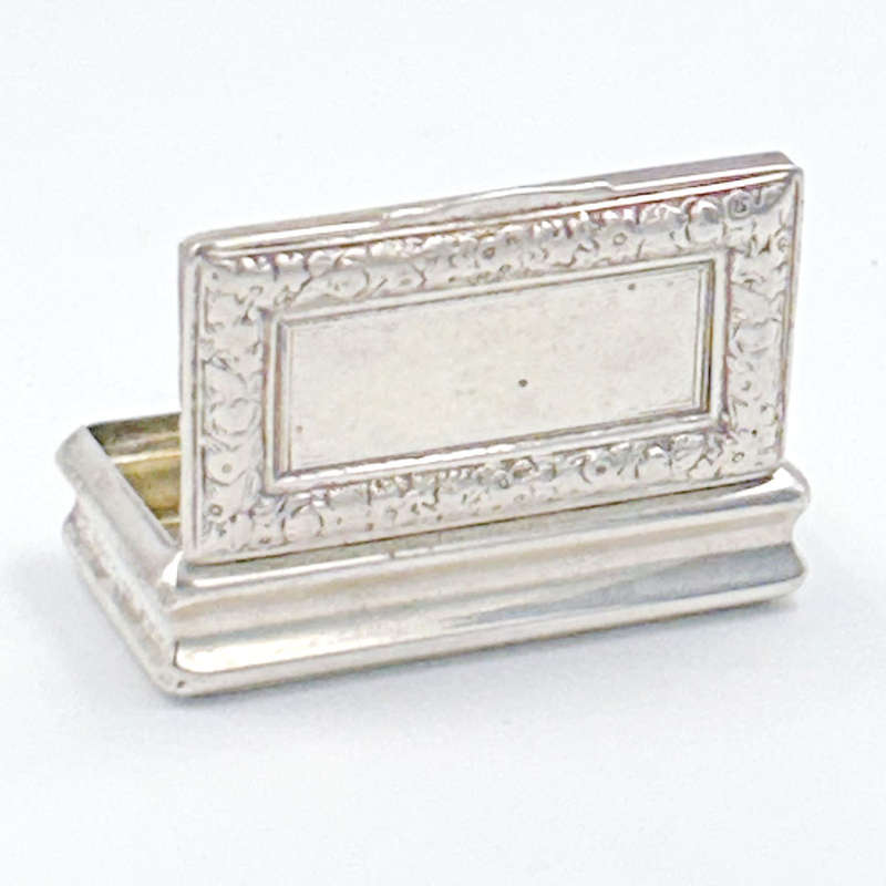 George the Third Hallmarked Silver Snuff Box  Birmingham 1818 to 1819 
