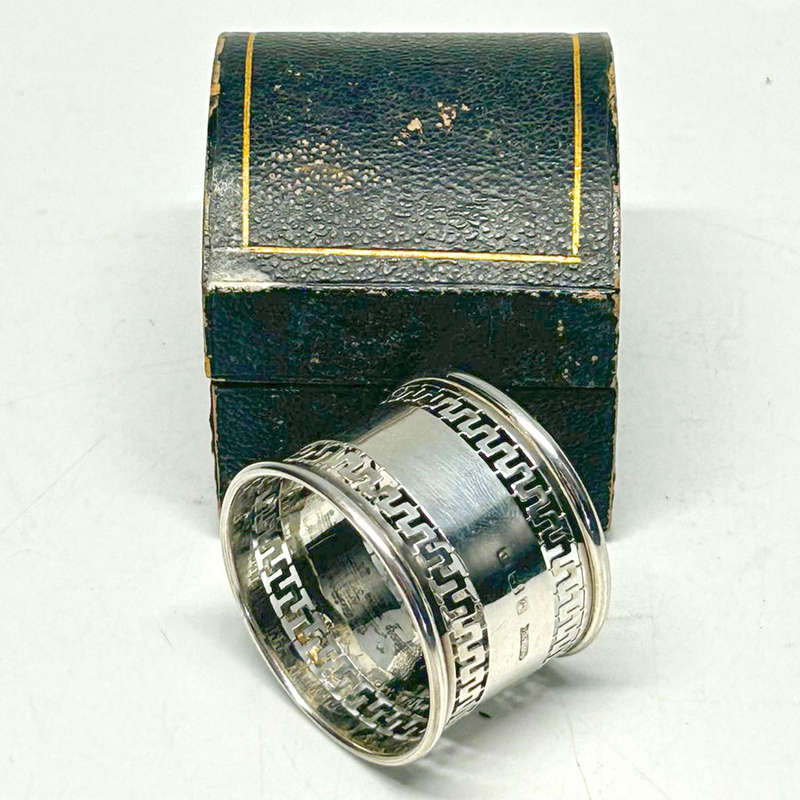 Hallmarked Silver Birmingham 1914 Serviette Ring Boxed