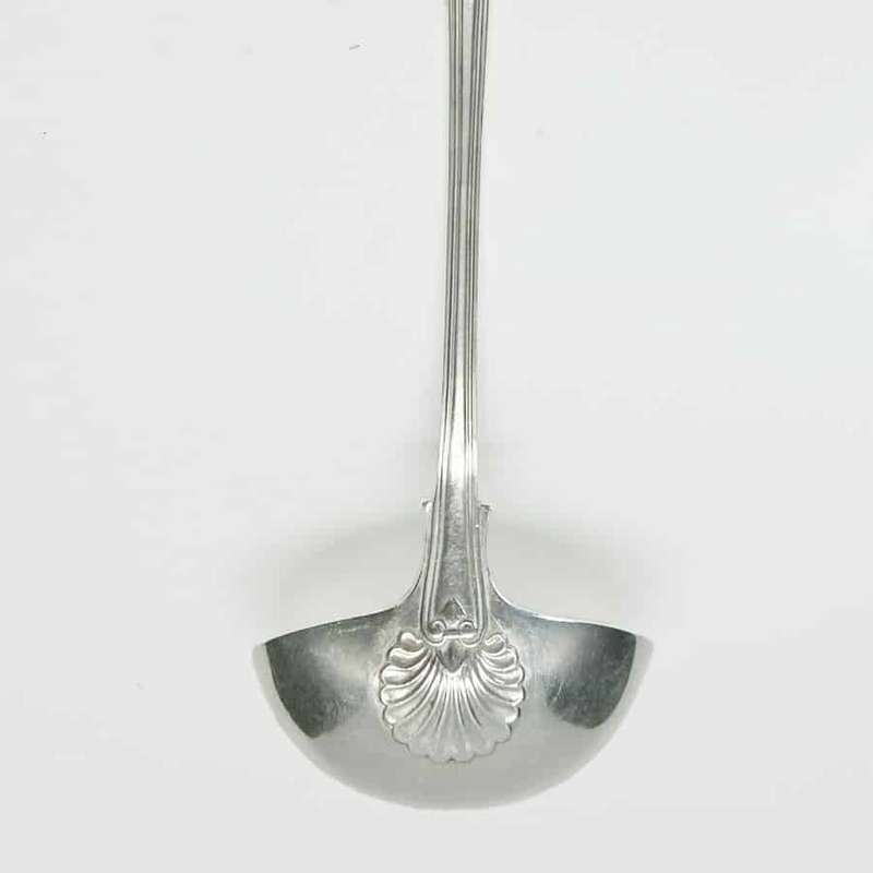 Hallmarked Shell Pattern Silver Soup Ladle London 1848