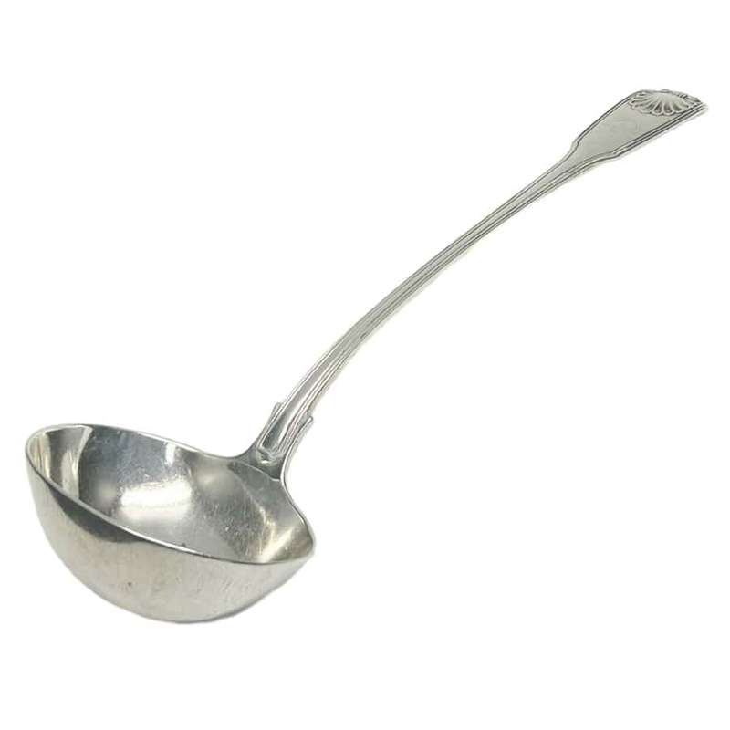 Hallmarked Shell Pattern Silver Soup Ladle London 1848