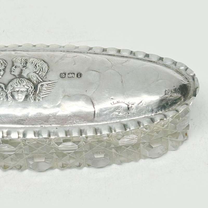 Hallmarked Silver Reynolds Angels Trinket Box Birmingham 1908