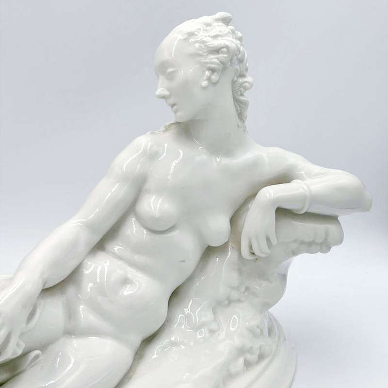 KPM Berlin Blanc De Chine Reclining Lady Figurine C1870