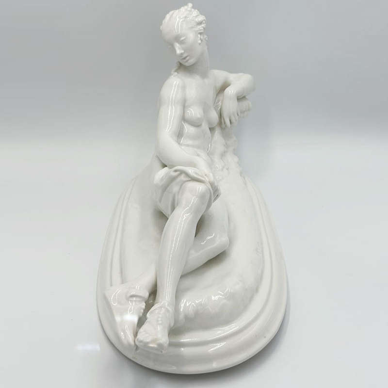 KPM Berlin Blanc De Chine Reclining Lady Figurine C1870