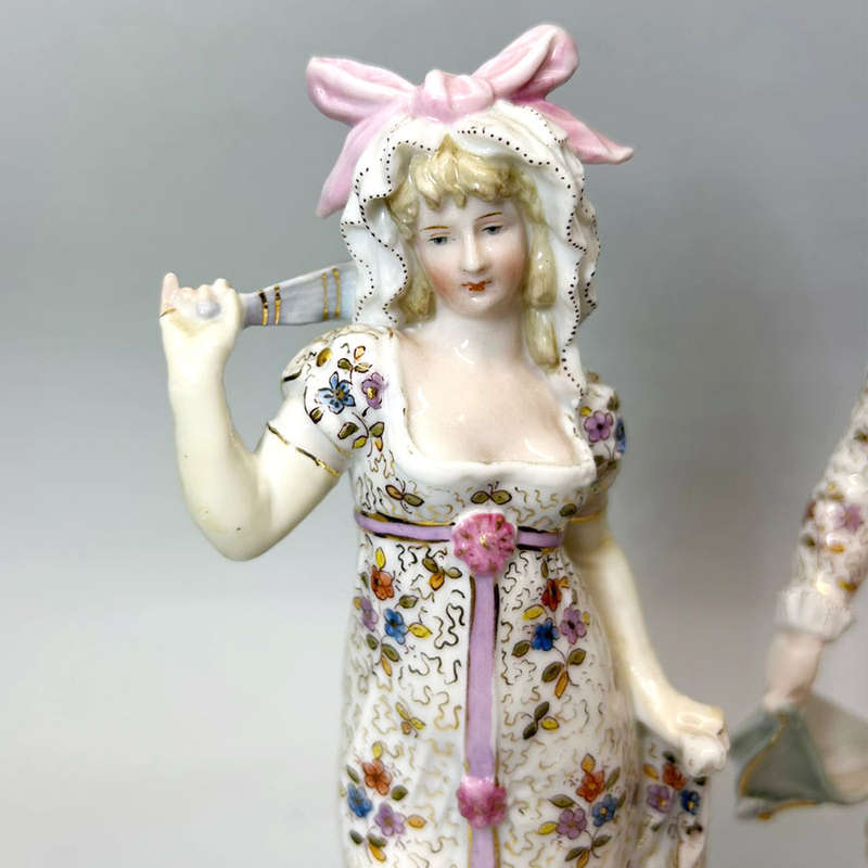 KPM Berlin Pair Courting Man and Lady Figurines C1870