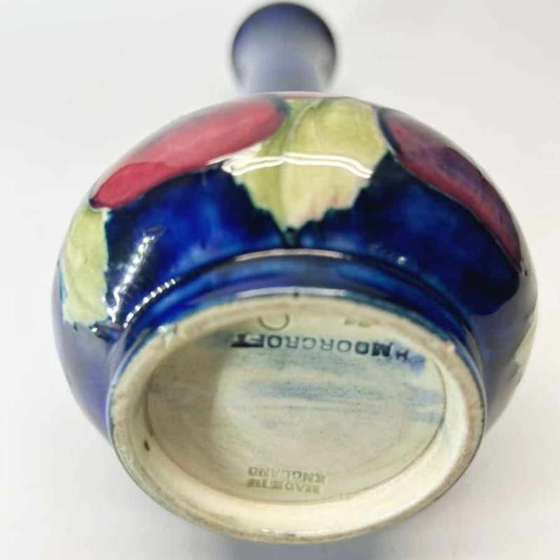 Moorcroft Pansy Design Bottle Vase 1923