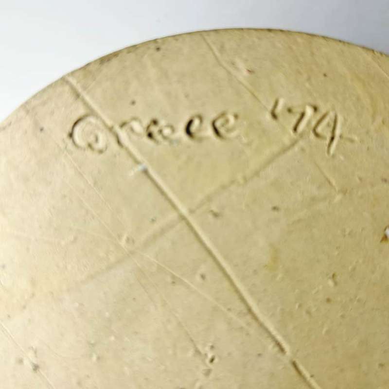 South African Pottery Vessel Signed Grace 1974