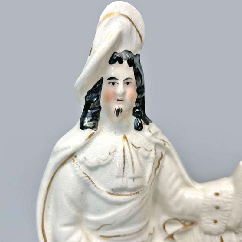 Victorian Staffordshire Flat Back Bonnie Prince Charlie C1850