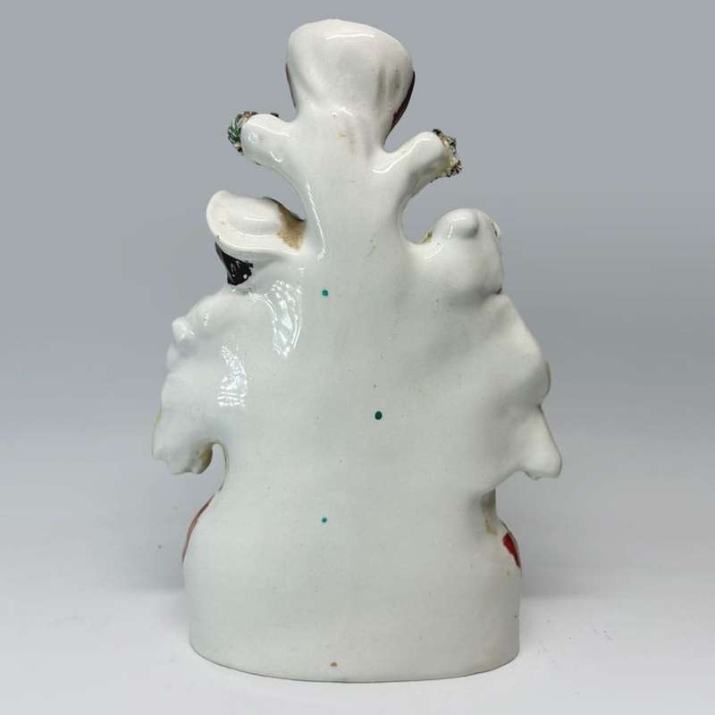 Victorian Staffordshire Flat Back Spill Vase Harvest Children C1850