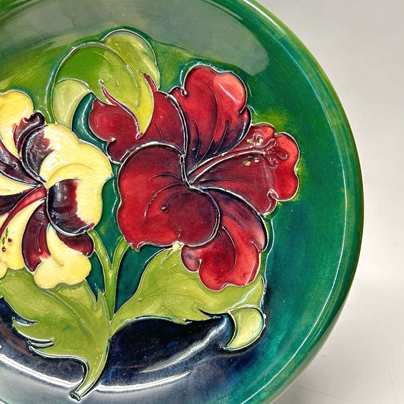 Walter Moorcroft Hibiscus Plate C1960