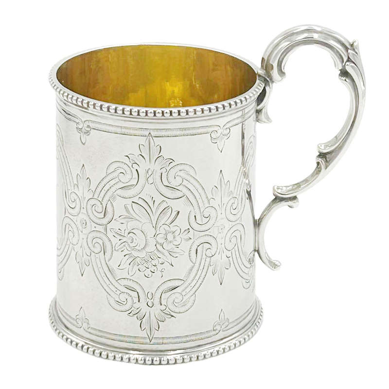 Hallmarked Silver Christening Mug London 1869