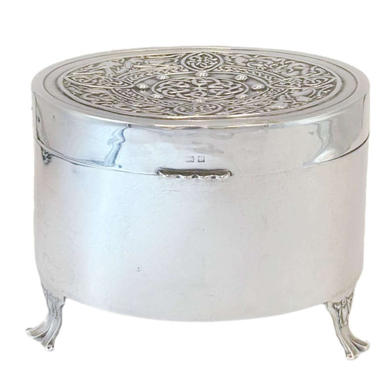Hallmarked Silver Jewellery Casket Birmingham 1928