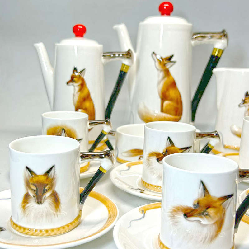 Rare Royal Doulton Reynard The Fox Coffee Service C1950