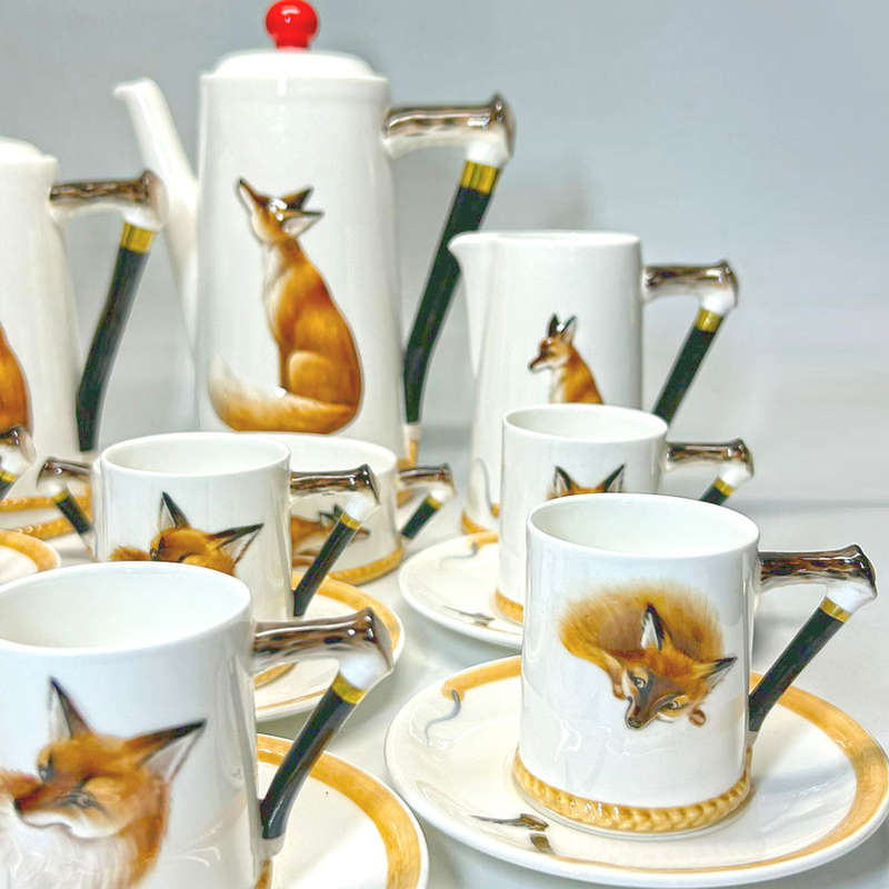 Rare Royal Doulton Reynard The Fox Coffee Service C1950