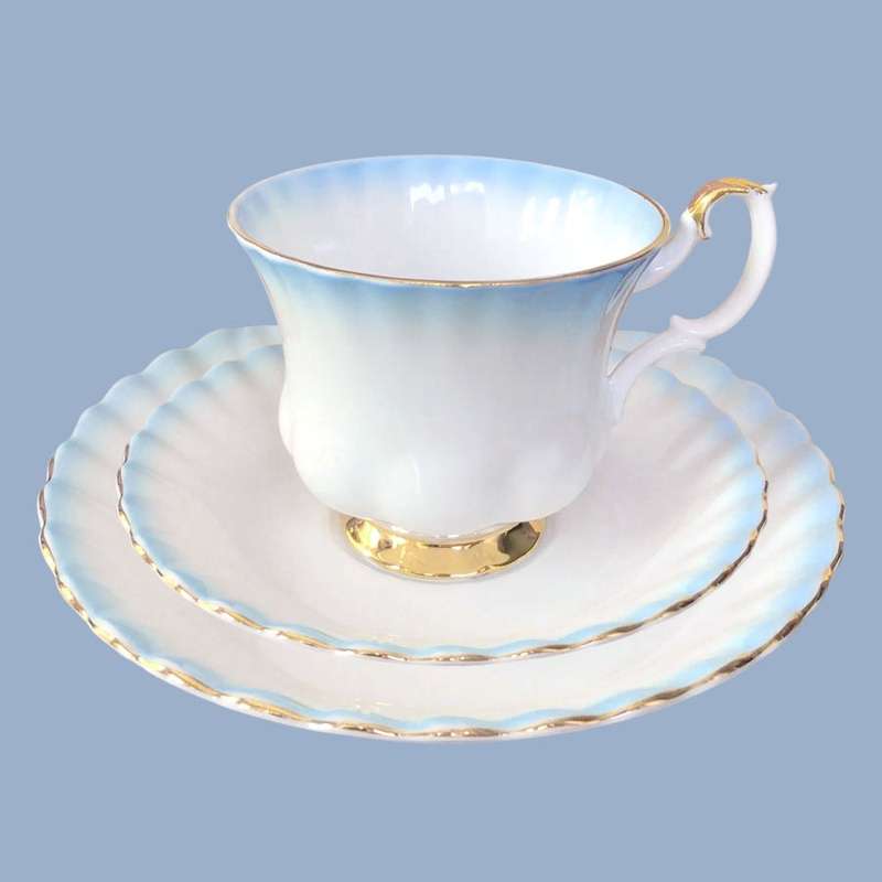 Royal Albert Rainbow Blue Montrose Tea Trio