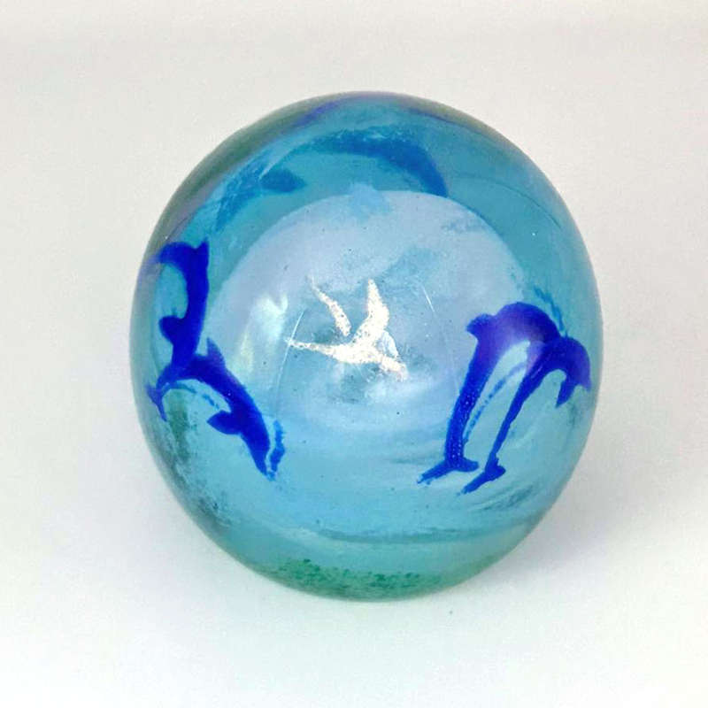Caithness Scotland Dolphinarium  Glass Paperweight