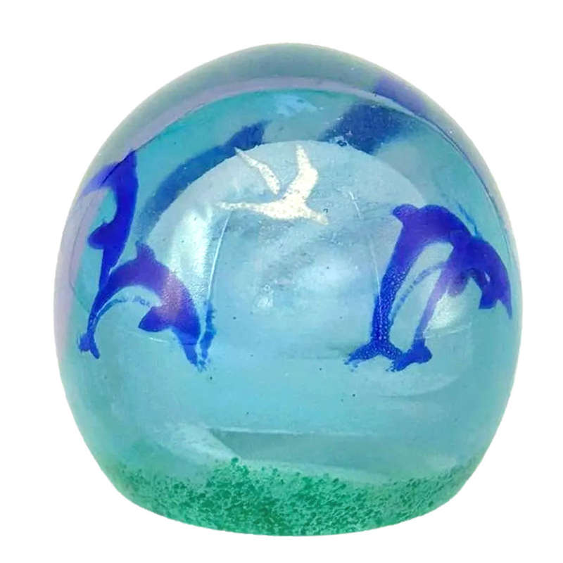 Caithness Scotland Dolphinarium  Glass Paperweight