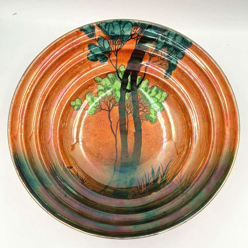 Carlton Ware Shadow Bunnies Lustreware Stepped Bowl C1930