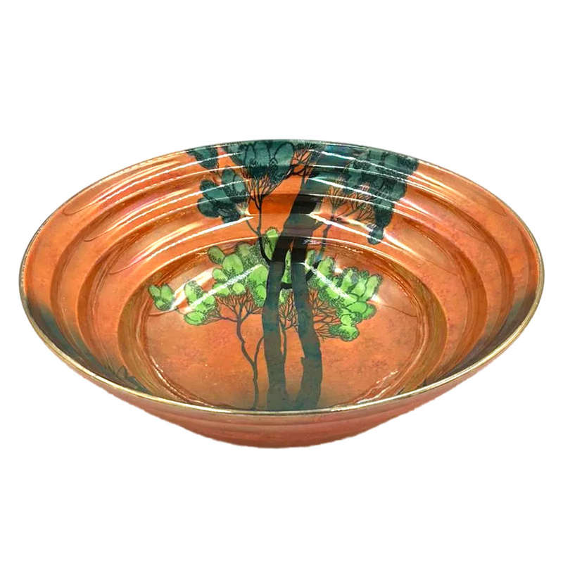 Carlton Ware Shadow Bunnies Lustreware Stepped Bowl C1930