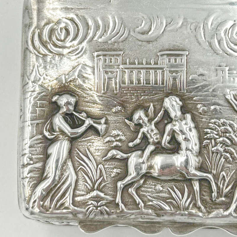 Chester Silver Neo Classical Hinged Box Chester 1902 George Nathan
