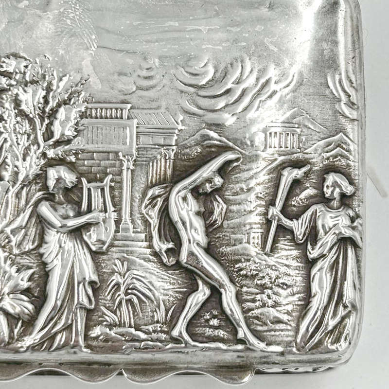 Chester Silver Neo Classical Hinged Box Chester 1902 George Nathan