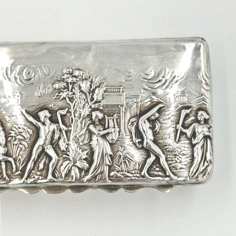 Chester Silver Neo Classical Hinged Box Chester 1902 George Nathan