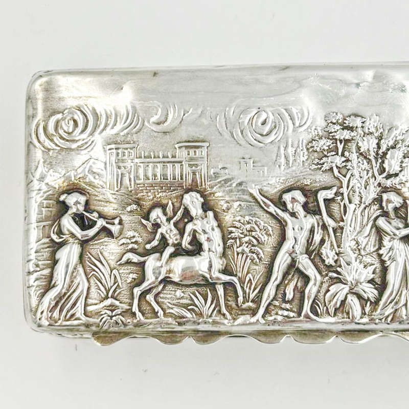 Chester Silver Neo Classical Hinged Box Chester 1902 George Nathan