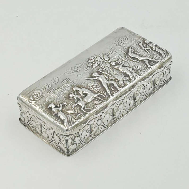 Chester Silver Neo Classical Hinged Box Chester 1902 George Nathan