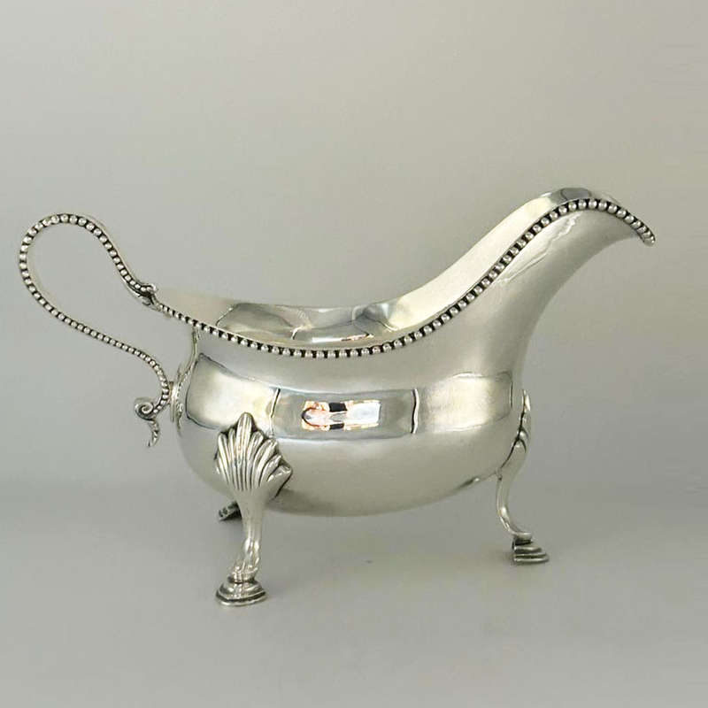 Georgian Hallmarked Silver Sauce Boat London 1779