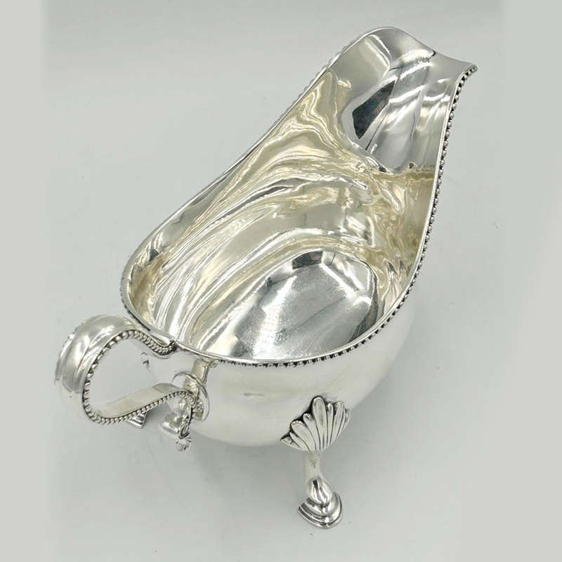 Georgian Hallmarked Silver Sauce Boat London 1779